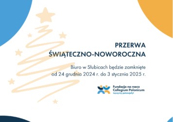 Przerwa świąteczna w pracy biura w Słubicach