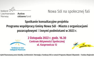Nowa Sól: Konsultacje projektu programu współpracy z NGO