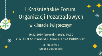 I Krośnieńskie Forum Organizacji Pozarządowych