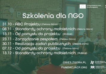 Bezpłatne szkolenia dla lubuskich NGO